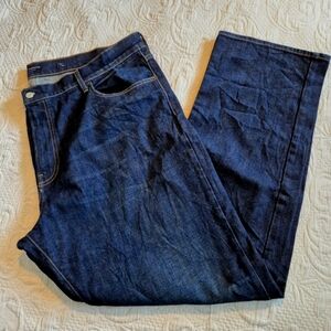 Lucky Brand men's 42 x 34 dark wash 181 relaxed jeans 5 pocket EUC